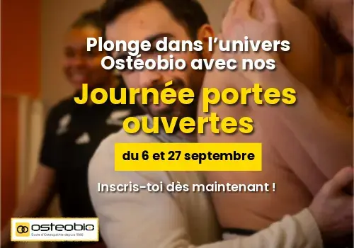 Etudiant d'Ostéobio en train de réaliser une manipulation 